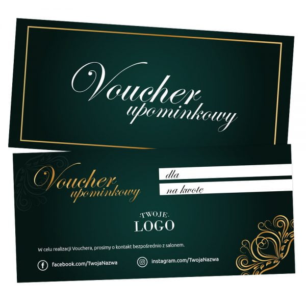 Vouchery upominkowe z logo dla firmy. Eleganckie karty podarunkowe.