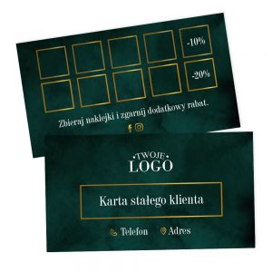 Pakiety lojalnościowe, karty z logo