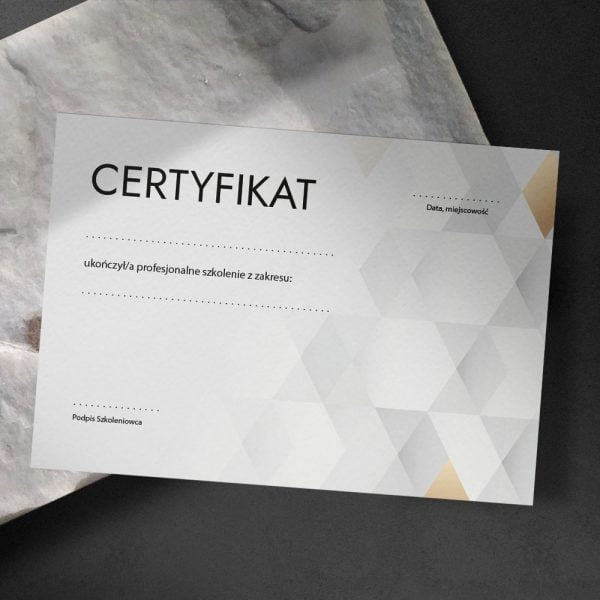Wzór certyfikatu ukończenia kursu do druku