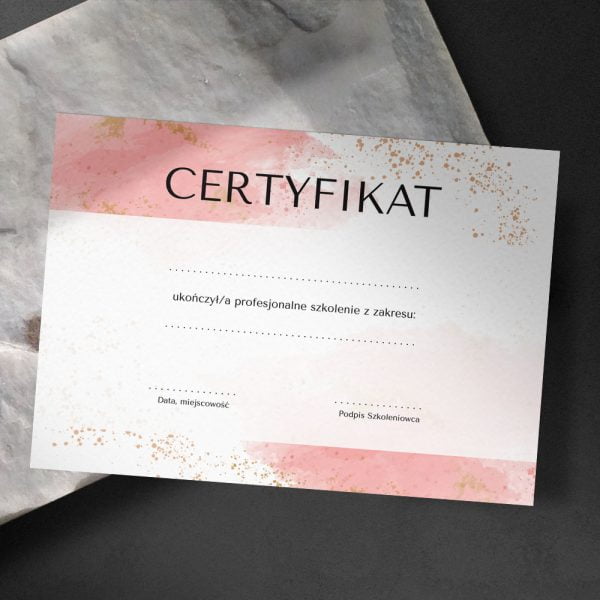 Gotowe certyfikaty do wydruku, plik PDF do pobrania