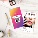 Obserwuj nas na Instagramie Wizytówka z dużym kodem QR login zdjęcia spersonalizowana Social Media