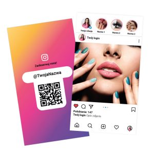 Wizytówka Instagram profil z kodem qr Drukarnia